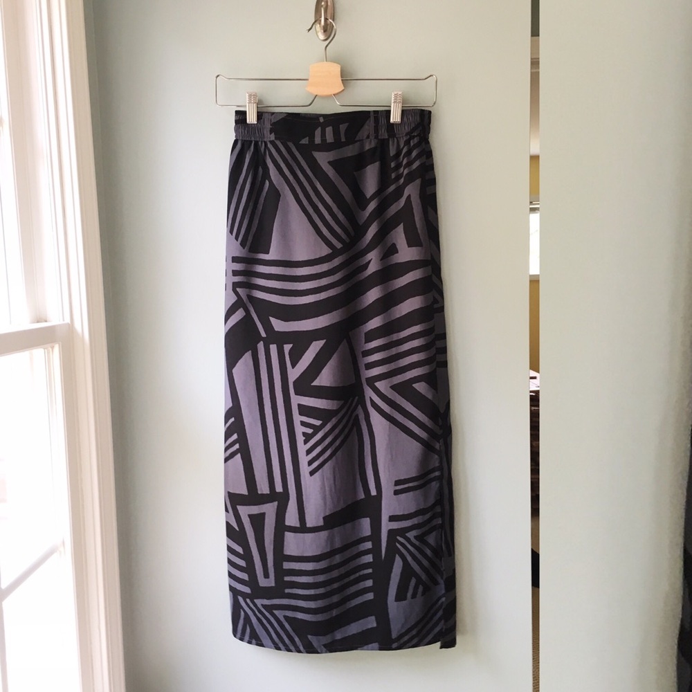 NWT Loft Geometric Print Maxi Skirt
